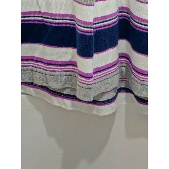 Levis Mens Striped Polo Shirt With Navy Collar Size L - Picture 7 of 15